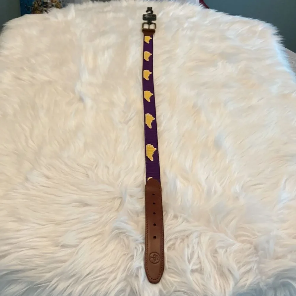STATE TRADITIONS NORTH CAROLINA LEATHER STRAP BELT SIZE 30